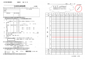 小児科・午前外来問診票と熱型表